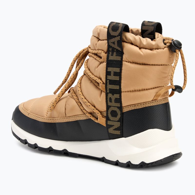 Women's snow boots The North Face Thermoball Lace Up WP almond butter / black 3