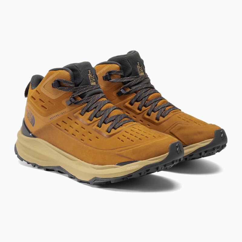 Men's trekking boots The North Face Vectiv Exploris 2 Mid Futurelight Lthr citrine yellow/khaki stone 4