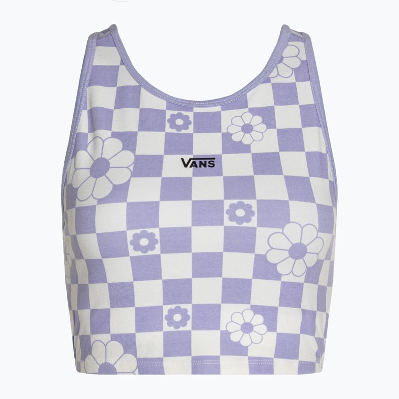 Women's Vans Longline Racerback Bralette Floral checkerboard/sweet lavender top