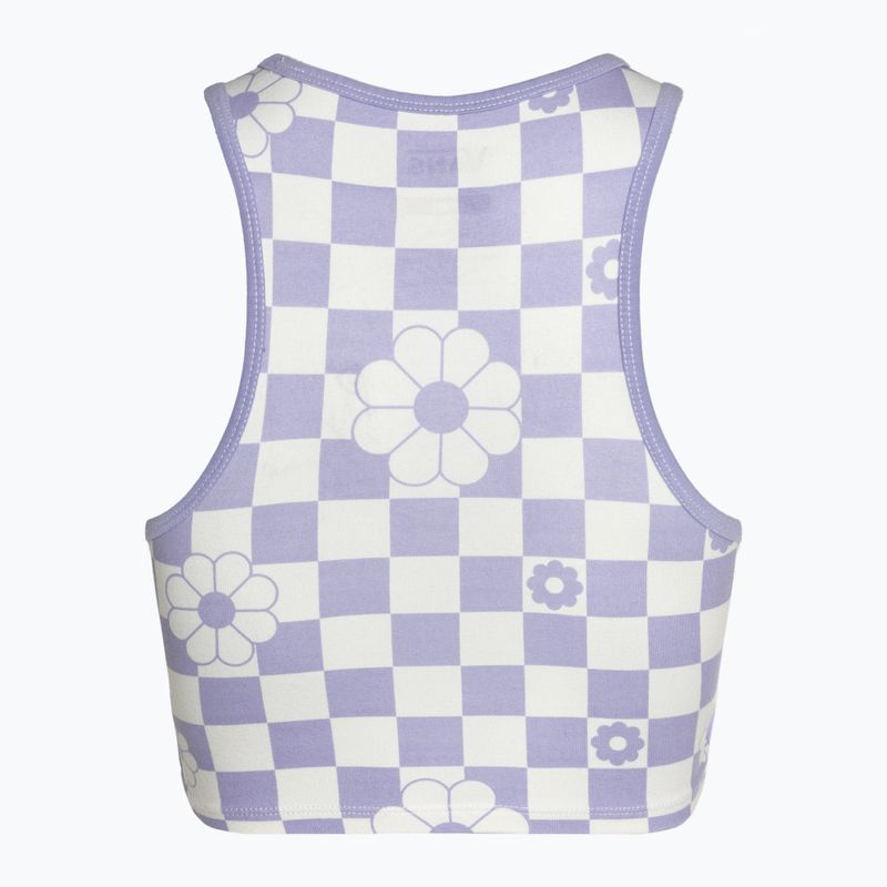 Women's Vans Longline Racerback Bralette Floral checkerboard/sweet lavender top 2