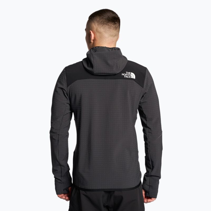 Men's The North Face Dawn Turn Hybrid Ventrix Midlayer jacket sphalt grey/black/shocking orange 2