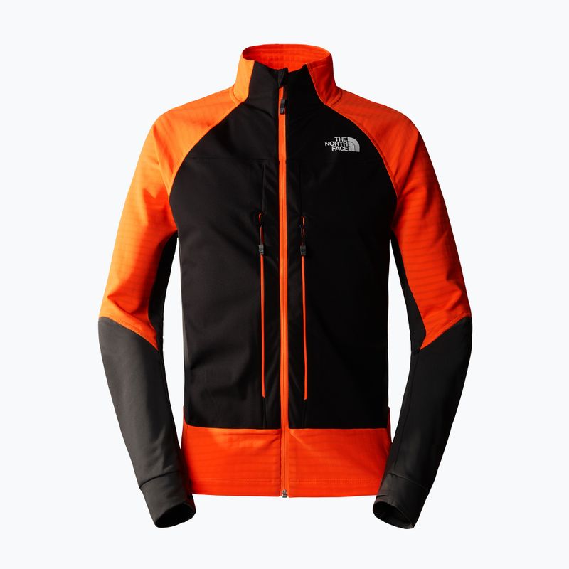 Men's softshell jacket The North Face Dawn Turn Softshell Fz black/shocking orange/asphalt grey 4