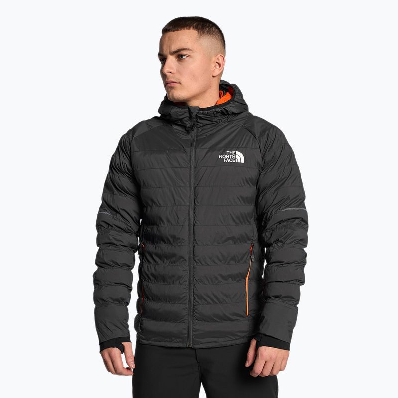 Men's ski jacket The North Face Dawn Turn 50/50 Synthetic asphalt grey/red orange