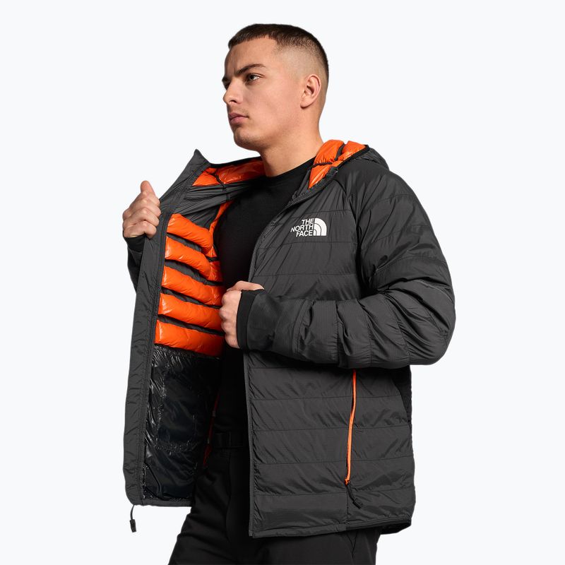 Men's ski jacket The North Face Dawn Turn 50/50 Synthetic asphalt grey/red orange 3