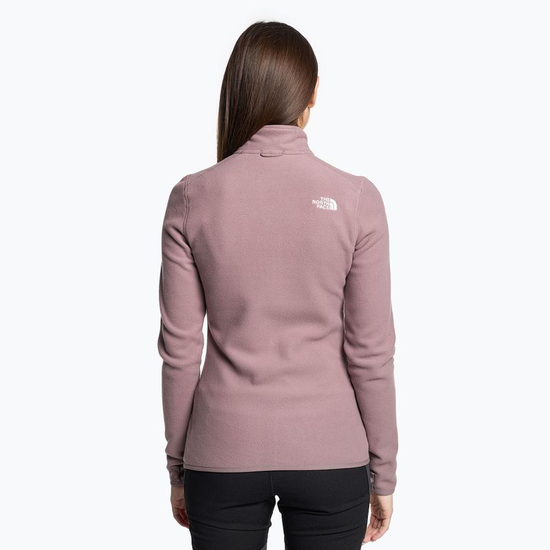 Women's fleece sweatshirt The North Face 100 Glacier Fz fawn grey 2