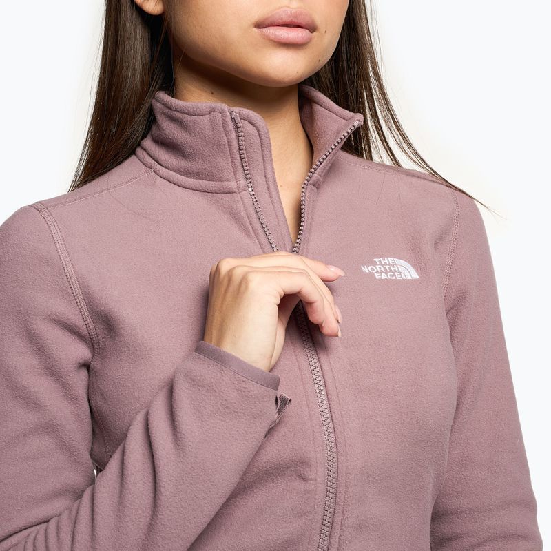 Women's fleece sweatshirt The North Face 100 Glacier Fz fawn grey 4
