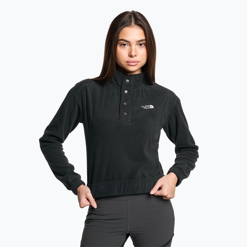 Women's fleece sweatshirt The North Face Homesafe Snap Neck Fleece Pullover black/black