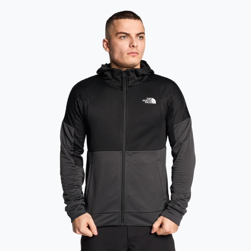 Men's trekking sweatshirt The North Face Ma Full Zip Fleece asphalt grey/black