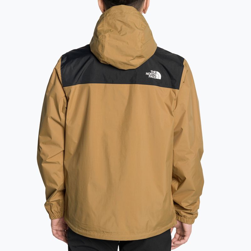 The North Face men's Antora utility brown/black rain jacket 2