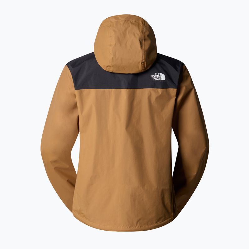 The North Face men's Antora utility brown/black rain jacket 8