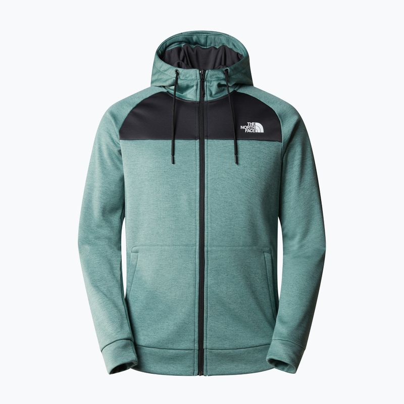 Men's trekking sweatshirt The North Face Reaxion Fleece F/Z Hoodie dark sage heather/asphalt grey 4