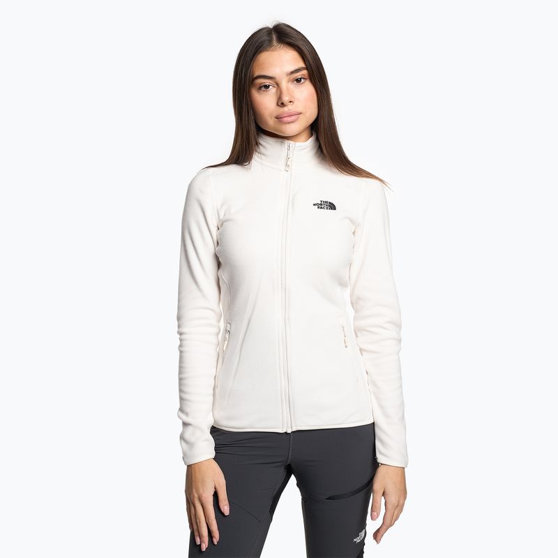 Women's fleece sweatshirt The North Face 100 Glacier Fz gardenia white