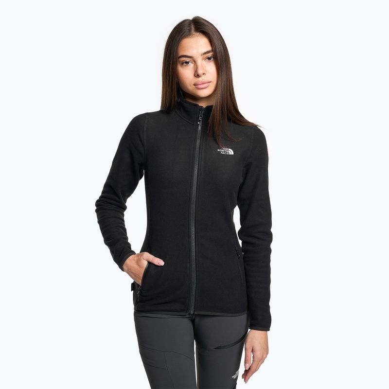 Women's fleece sweatshirt The North Face 100 Glacier Fz black