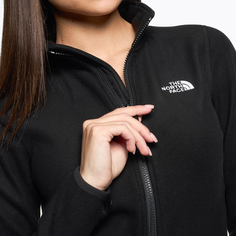 Women's fleece sweatshirt The North Face 100 Glacier Fz black 4