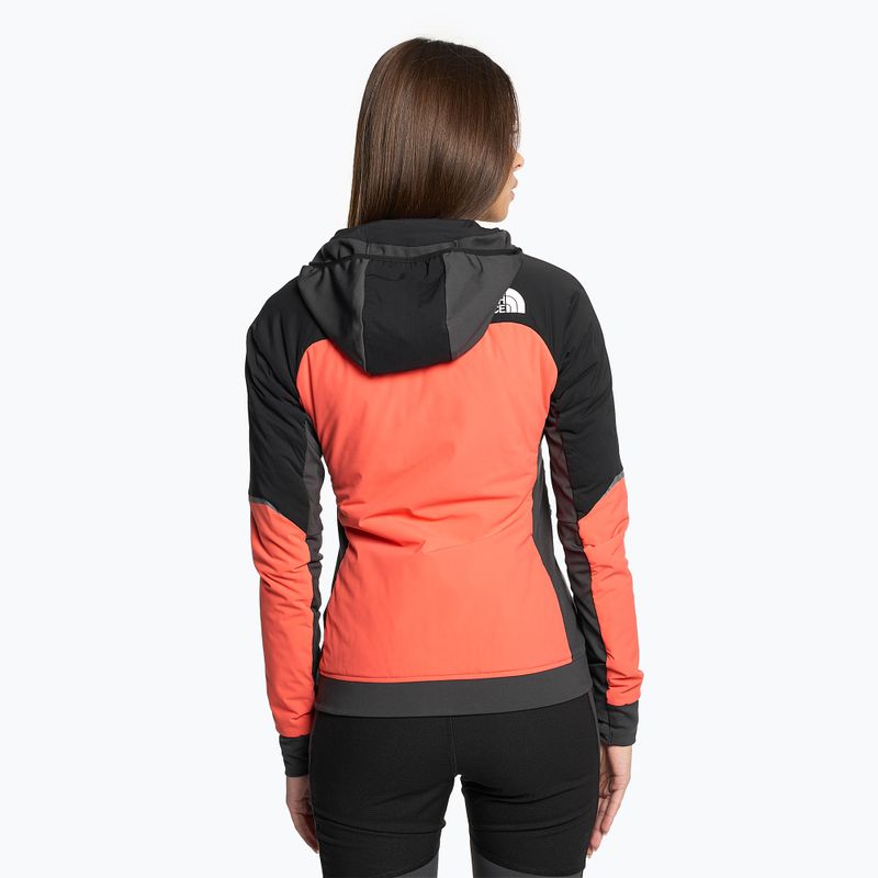 Women's down jacket The North Face Dawn Turn Hybrid Ventrix Hoodie radiant orange/black/asphalt grey 2