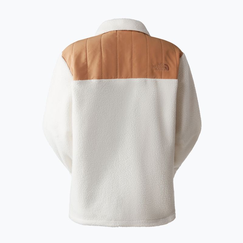 Women's The North Face Cragmont Fleece Shacket gardenia white/almond butter 5