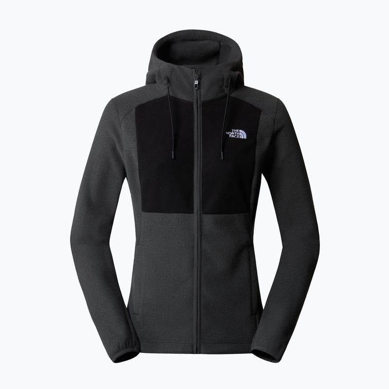 Women's The North Face Homesafe Full Zip Fleece Hoodie black/asphalt grey stripe/black 5