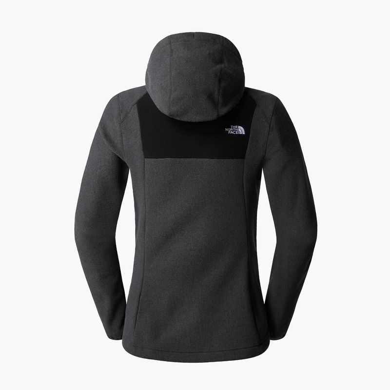 Women's The North Face Homesafe Full Zip Fleece Hoodie black/asphalt grey stripe/black 6