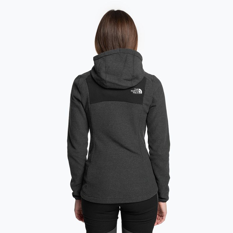 Women's The North Face Homesafe Full Zip Fleece Hoodie black/asphalt grey stripe/black 2