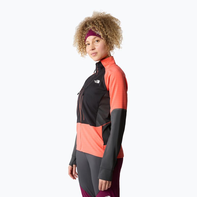 Women's softshell jacket The North Face Dawn Turn Softshell black/radiant orange/asphalt grey 4