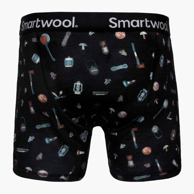 Men's Smartwool Merino Print Boxer Brief black gone camping 4