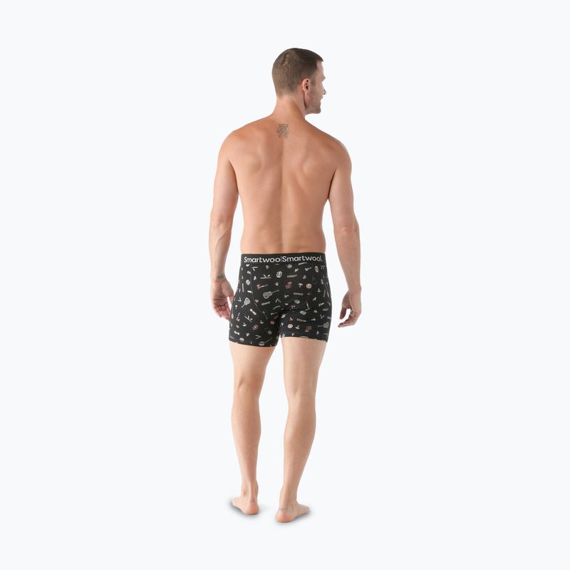 Men's Smartwool Merino Print Boxer Brief black gone camping 2