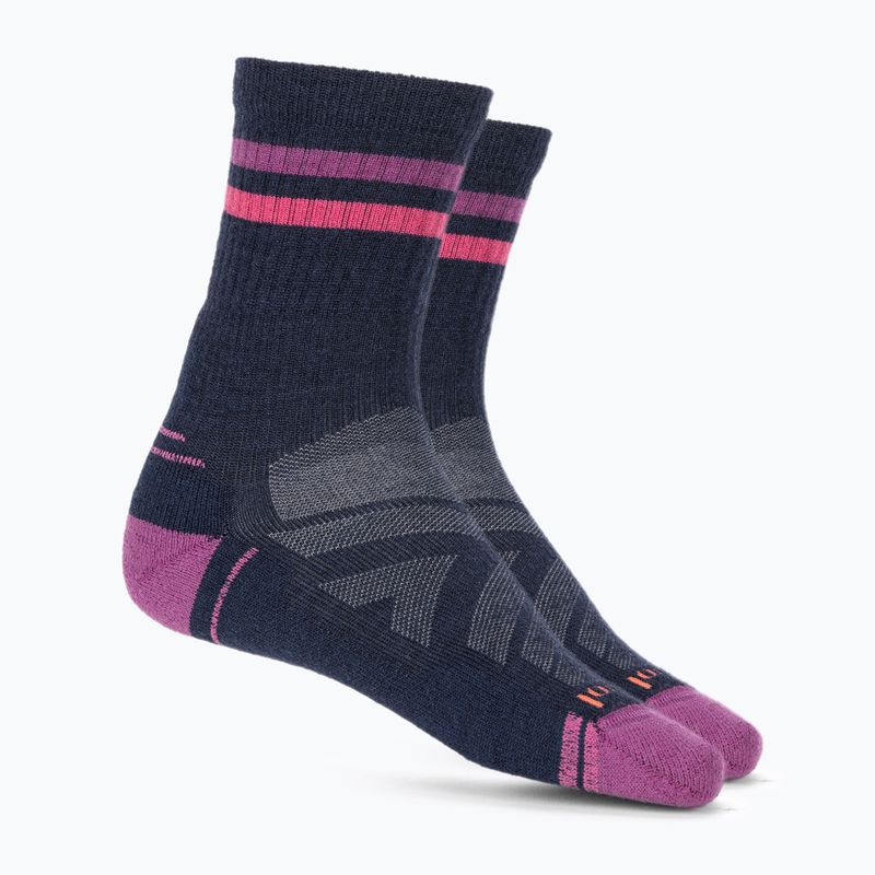 Women's trekking socks Smartwool Hike Light Cushion Tube Stripe Crew deep navy/power pink