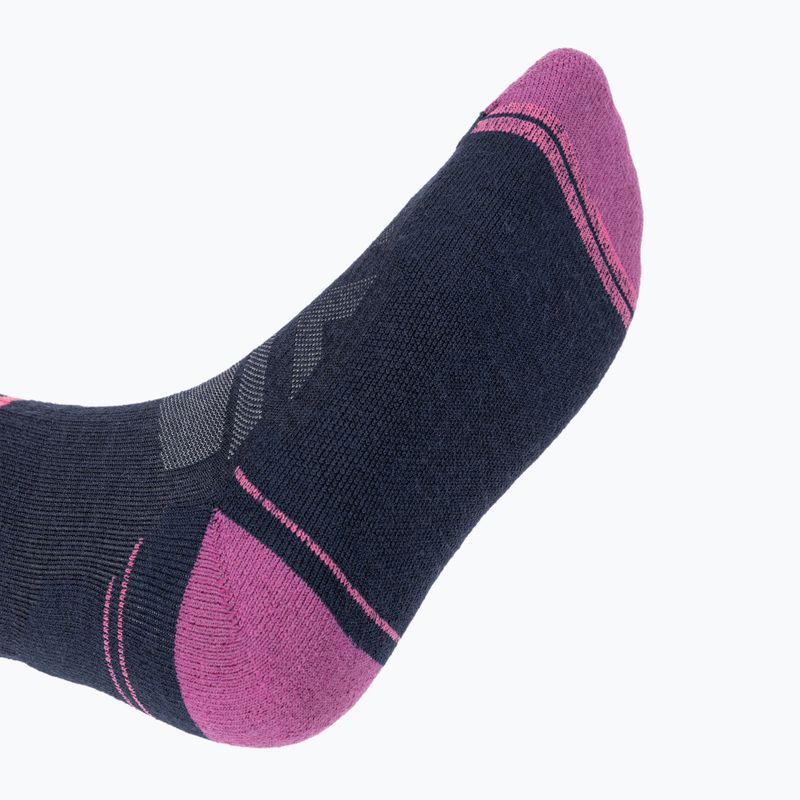 Women's trekking socks Smartwool Hike Light Cushion Tube Stripe Crew deep navy/power pink 5