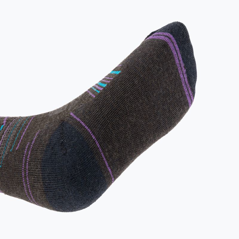 Women's Smartwool Hike Light Cushion Mountain Range Pattern Crew chestnut trekking socks 5