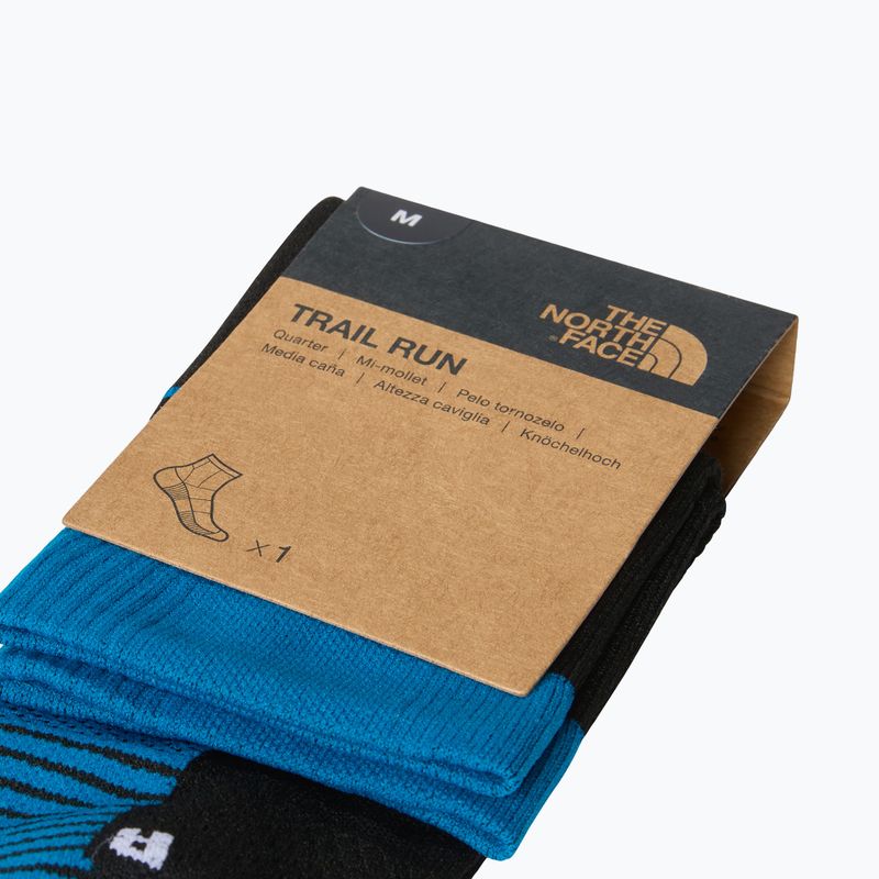 The North Face Trail Run Quarter running socks tnf black/adriatic blue 4