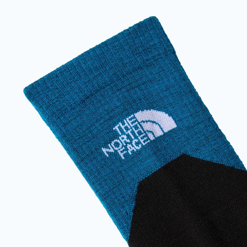 The North Face Hiking Crew black/adriatic blue trekking socks 3