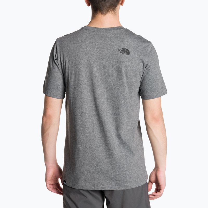 Men's The North Face Simple Dome Tee medium grey heather t-shirt 2