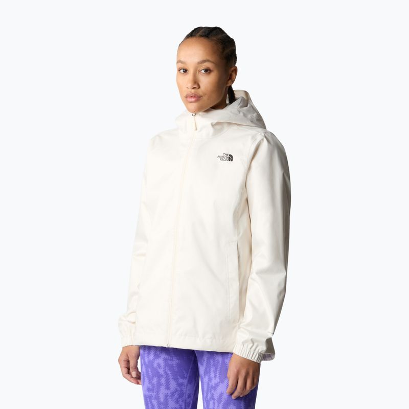 Women's rain jacket The North Face Quest white dune 4