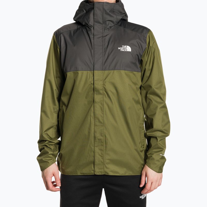 Men's The North Face Quest Zip-In forest olive/asphalt grey rain jacket