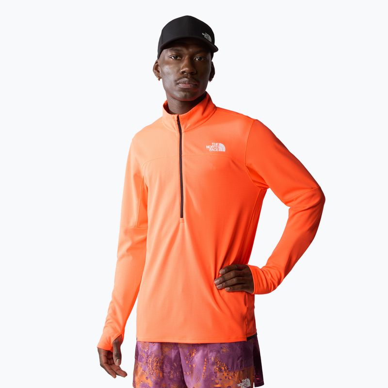 Men's running sweatshirt The North Face Sunriser 1/4 Zip vivid flame