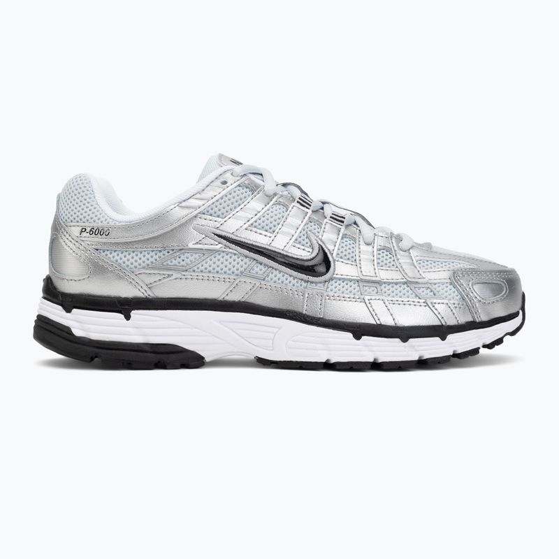 Women's shoes Nike P-6000 white/metallic silver/black 2
