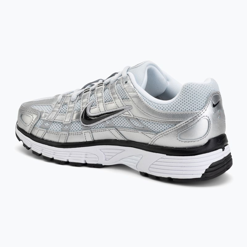 Women's shoes Nike P-6000 white/metallic silver/black 3