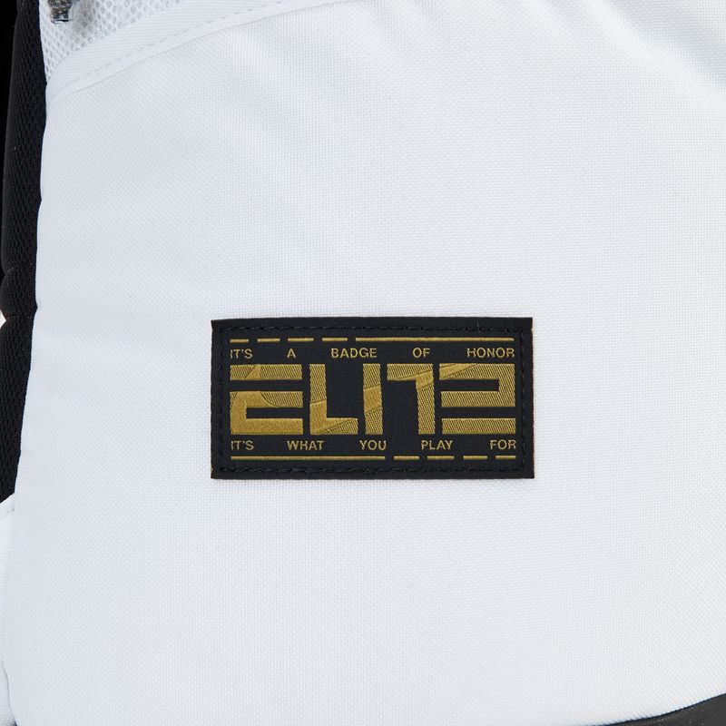 Nike Hoops Elite 32 l training backpack white/black/metallic gold 6