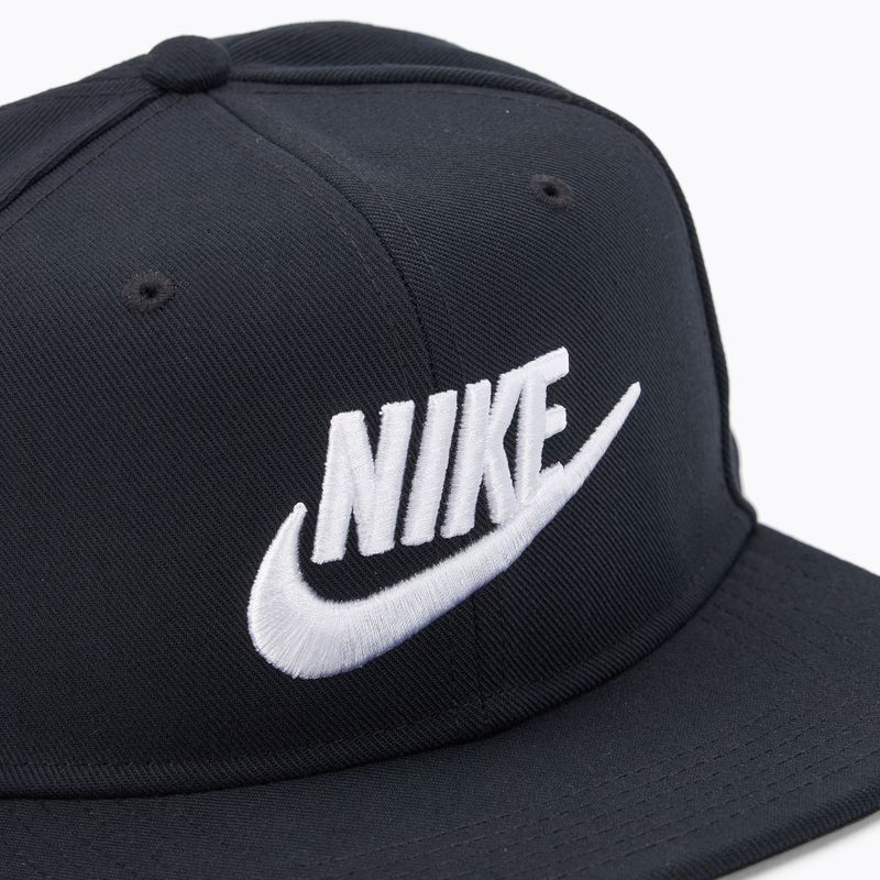 Nike Dri-Fit Pro Structured Futura children's baseball cap balck/black/white 3