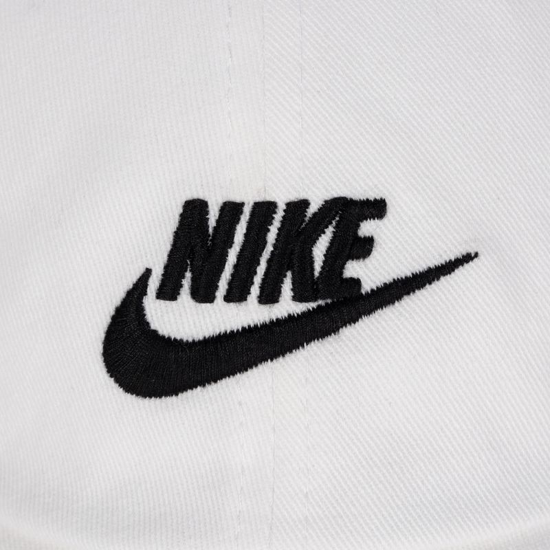 Nike Club Unstructured Futura Wash white/black baseball cap 3