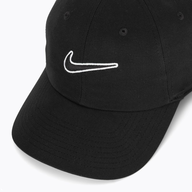 Baseball cap Nike Club Unstructured Swoosh black/black 3