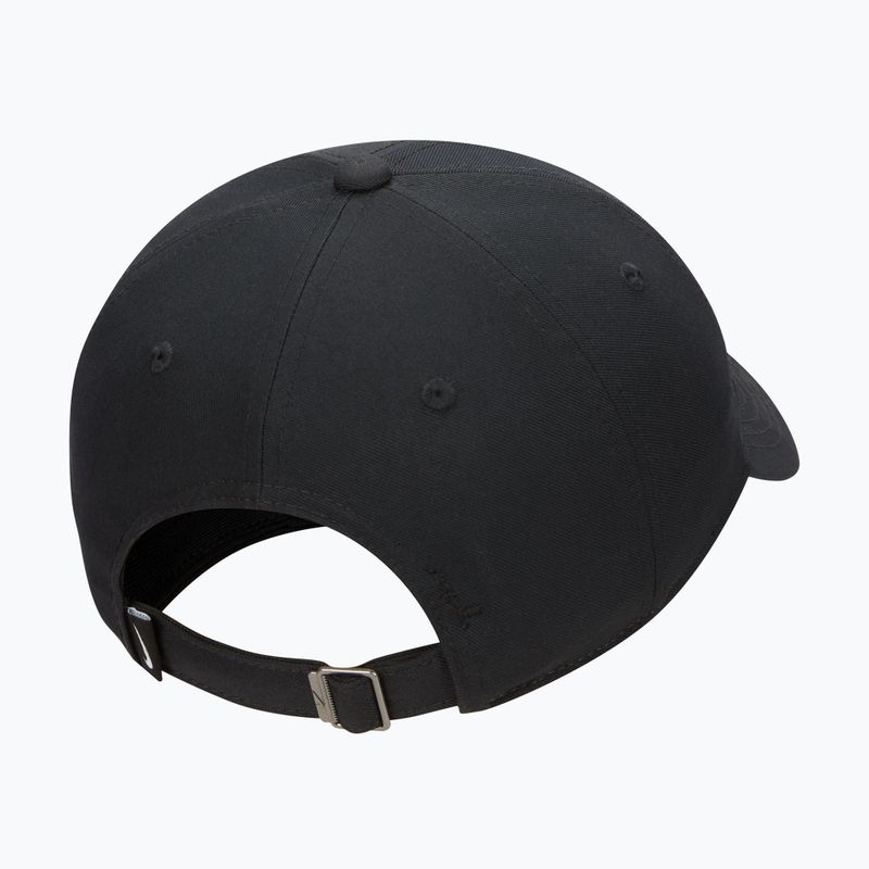 Baseball cap Nike Club Unstructured Swoosh black/black 2