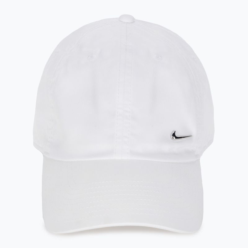 Nike Dri-Fit Club Unstructured Metal Swoosh cap white/metallic silver 2