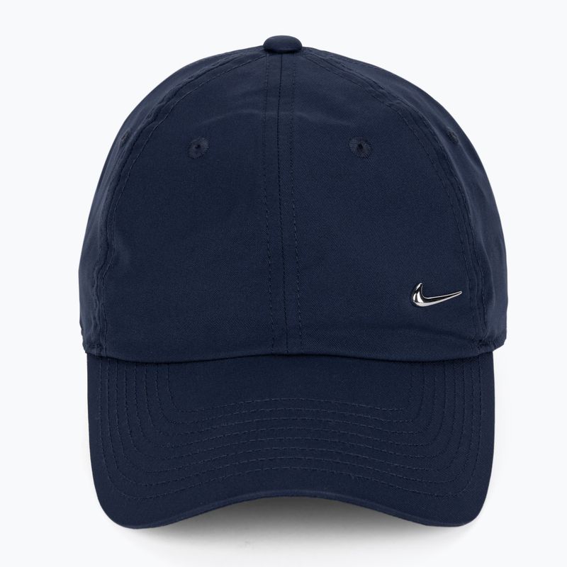 Nike Dri-Fit Club Unstructured Metal Swoosh baseball cap midnight navy/metallic silver 2