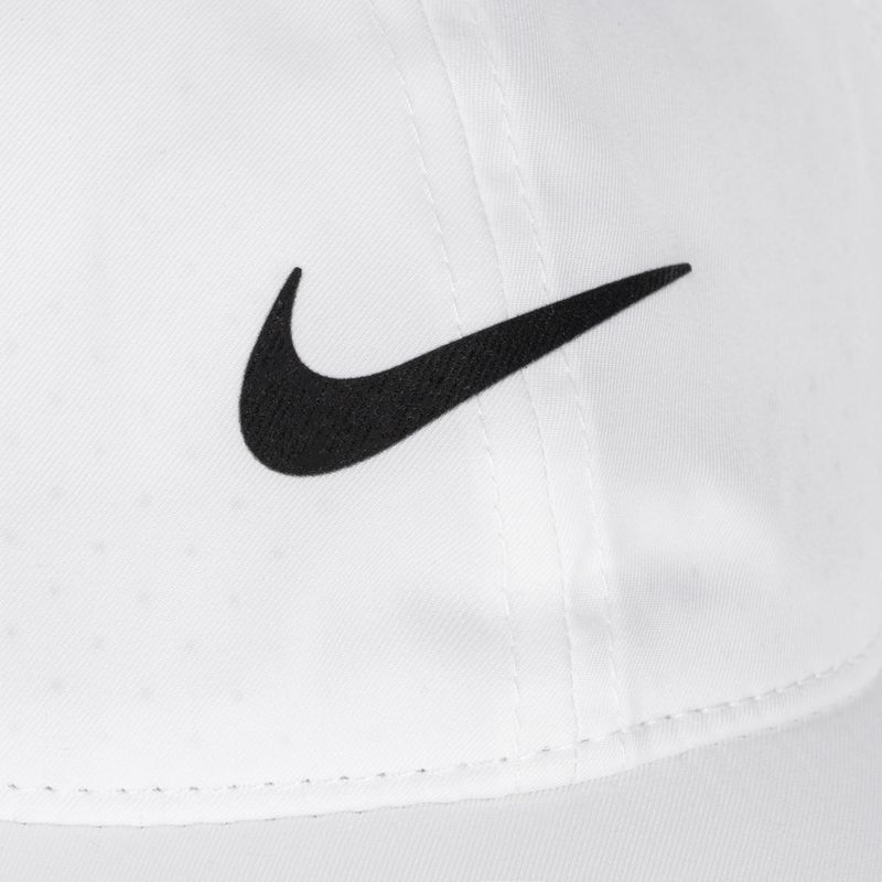 Nike Dri-Fit Club Cap Unstructured Featherlight white/black 3