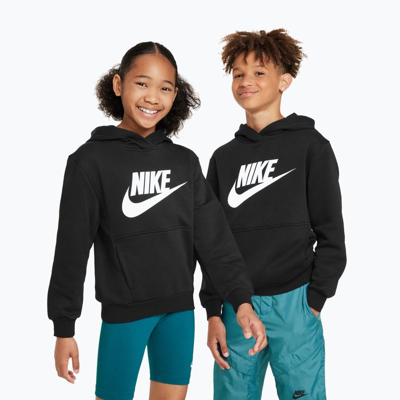 Children's Nike Club Fleece Hoodie black/white