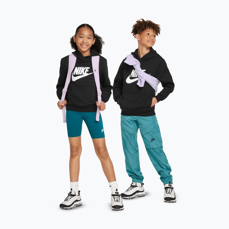 Children's Nike Club Fleece Hoodie black/white 2