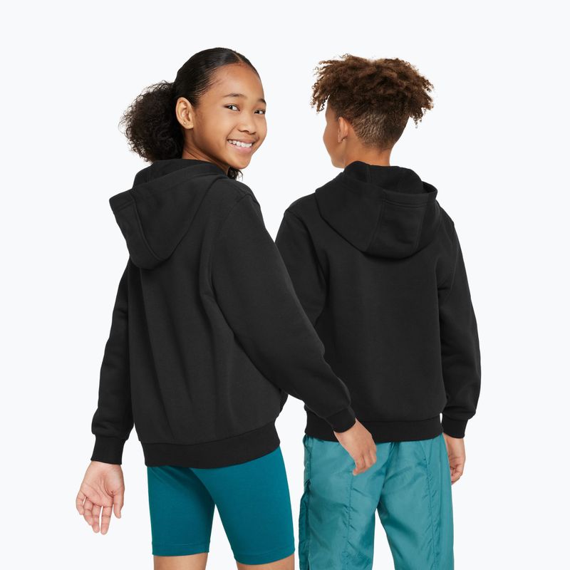 Children's Nike Club Fleece Hoodie black/white 3