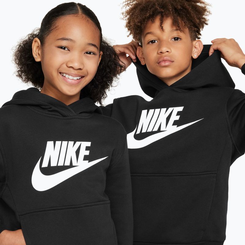 Children's Nike Club Fleece Hoodie black/white 4