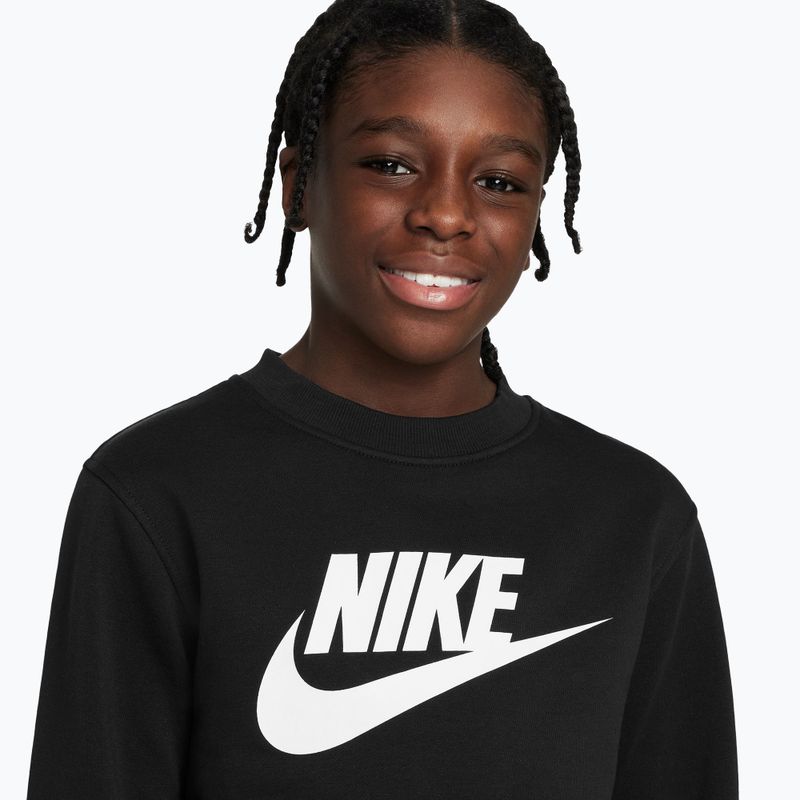 Children's sweatshirt Nike Sportswear Club Fleece comet black/white 3